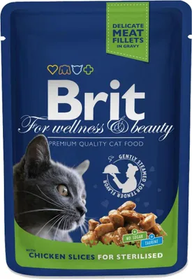 Produktbild von Brit Beutel für Hähnchenscheiben 100 g sterilisiert