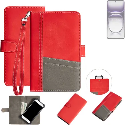 Produktbild von K-S-Trade Handy Schutzhülle für Oppo Reno12 Pro PJW110 Hülle Portemonnee Brieftasche Klapphülle Kartenfächer Flip Wallet Case Etui