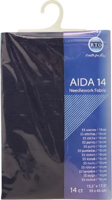 Obrázek produktu pro RTO Aida blank, 14ct, tmavě modrá, 39x45cm