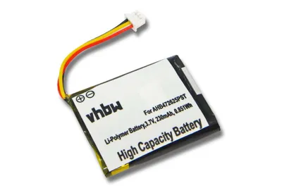 Produktbild von Li-Polymer-Akku - 230mAh (3.7V) - für wireless Headset, Kopfhörer wie Logitech 533-000067, AHB472625PST, L/N: 1109, L/N: 1110