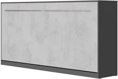 Produktbild von SMARTBett Schrankbett Standard  Anthrazit/Beton 90 Horizontal