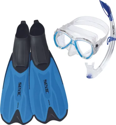 Produktbild von Seac Set Tris Spinta Schnorchel blau 38-39