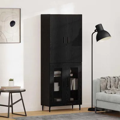 Image de vidaXL Meuble haut, 2 pièces, chêne artisanal, 69,5 x 34 x 180 cm, panneaux de particules