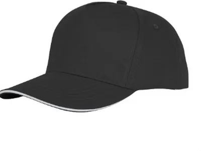 Image de Bullet Casquette sandwich unie Ceto à 5 panneaux PF2760 (taille unique) (Noir)