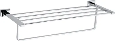Produktbild von BASA Handtuchablage Messing Chrom 585x140x210 mm für Bad & WC >> zum Bohren