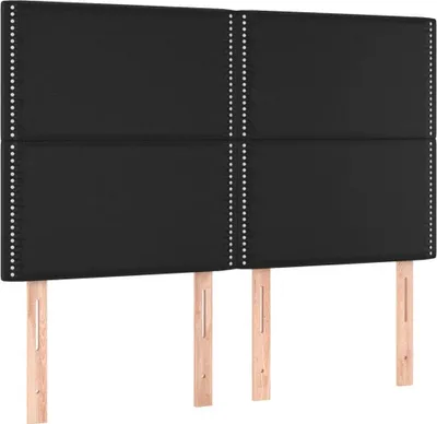 Produktbild von Kopfteil Schwarz 144x5x118/128 cm Kunstleder