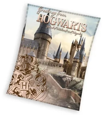 Produktbild von Harry Potter Hogwarts Korallen-Fleecedecke, 130 x 160 cm, 240