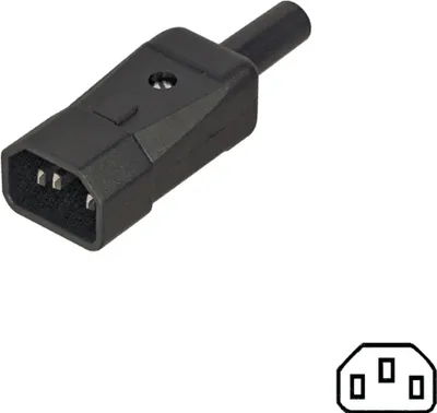 Produktbild von Kaltgeräte-Stecker 70°