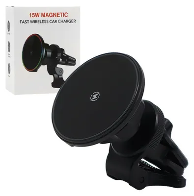 Productafbeelding van ECOBOX Magnetische telefoonhouder met draadloze oplader, 15W, voor in de auto