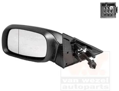 Produktbild von VAN WEZEL 3735807 Außenspiegel Seitenspiegel Links für OPEL Astra F CC (T92) Asphärisch Beheizt