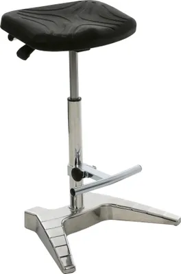 Produktbild von STIER XL Stehhilfe mit Fußstütze Sitzhöhe 700-880mm Belastbarkeit 150 kg softer PolyurethanSitz