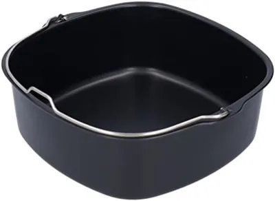 Produktbild von PromoHome® Quadratische Backform für Heißluftfritteuse – 22 cm, hitzebeständig, Rot
