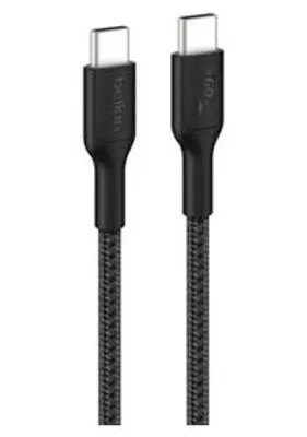 Productafbeelding van Belkin BOOSTCHARGE, gevlochten kabel, 60W, USB-C/USB-C, 2 meter, zwart, CAB024hq2mBK - Kabel - Digitaal/Data