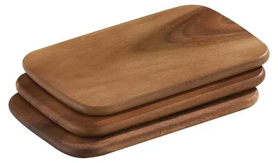 Imagen del producto de Juego de 3 tablas para el desayuno Zassenhaus, de acacia, 22 x 15 cm, referencia 55009, código 4006528055009