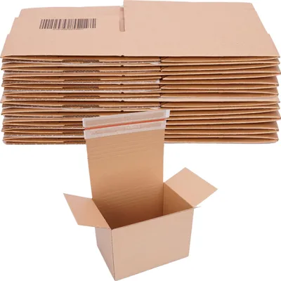 Produktbild von Automatik Karton - 20 Versandkartons mit selbstklebendem Deckel - Kartonagen 304 x 216 x 130-220 mm - VP50