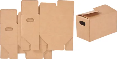 Produktbild von HobbyFun Miniatur Umzugskarton 3er Set 4.2x7.9x4.8 cm Puppenhaus Zubehör