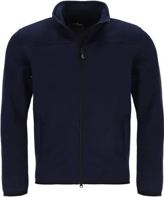 Produktbild von Blue Wave Herren Fleecejacke Nis in Strickoptik - Jacke mit Stehkragen in Marine Größe M