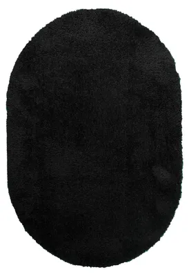 Produktbild von Shaggy Teppich Oval - Blaze Schwarz