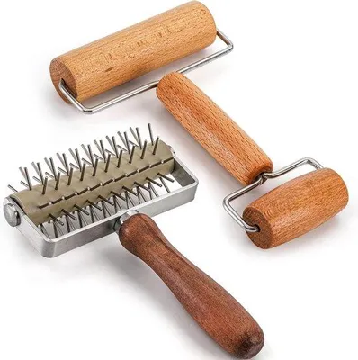 Produktbild von Famanu Pizzadeckroller Set - 2-teilig, Edelstahl, für Pizza und Teig
