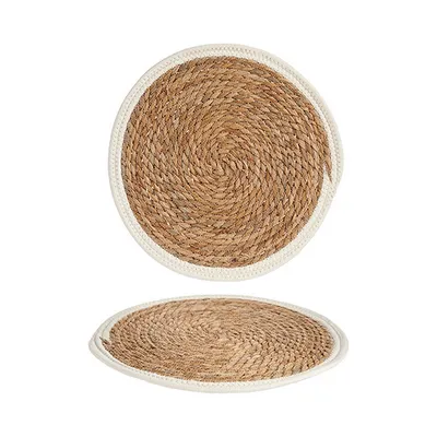 Produktbild von Untersetzer Weiß/Braun 35 x 1 x 35 cm natürlich Weiß