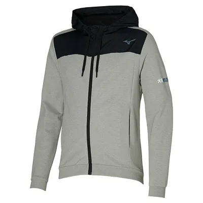 Produktbild von Mizuno Herren Sport-Sweatshirt mit Reißverschluss, grau/schwarz, Größe M