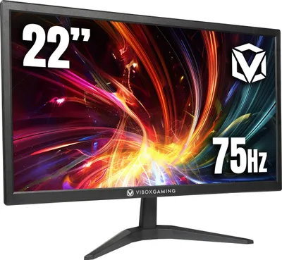Produktbild von Vibox 21.5 Zoll PC-Monitor, 75Hz Desktop Monitor, Low Blue Light, Eye Comfort, VGA und HDMI, Schwarz
