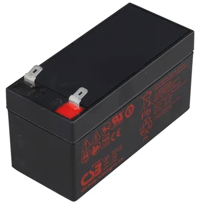 Produktbild von CSB-GP1212 12 Volt 1,2 Ah AGM Akku mit 4,8mm Anschluss VDS G123026, Abmessungen 97x43x52 mm