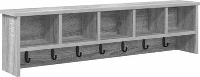 Image de vidaXL Table de chevet murale Sonoma grise 100 x 16 x 26 cm