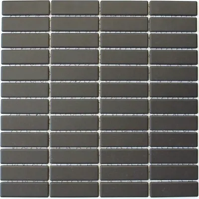 Produktbild von Mosaikfliese Keramik Stäbchen braun unglasiert MOS24-CUST051_f