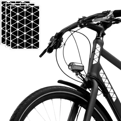 Image de Lot de 3 autocollants réfléchissants, autocollants pour vélo, réflecteurs adhésifs, autocollants pour vélo, casque, poussette