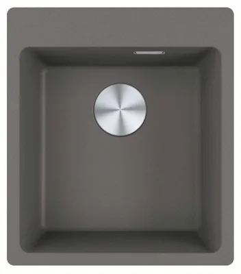 Produktbild von Franke Maris Einbauspüle Fragranitbecken MRG 610-39 A Steingrau Druckknopf Edelstahl ab 45 cm 114.0658.419 - inkl.