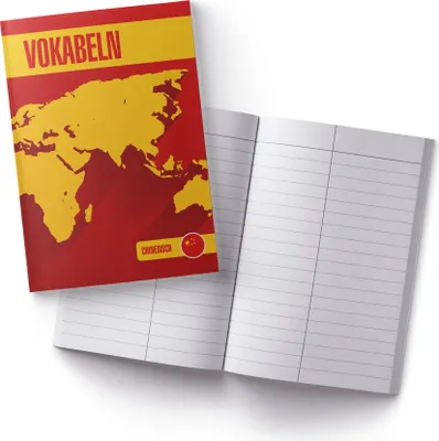 Produktbild von itenga Vokabelheft Chinesisch DIN A5, 56 Seiten 100g Naturpapier