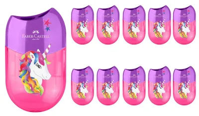 Productafbeelding van Faber-Castell - Dubbele puntenslijper, Eenhoorn, 10 stuks