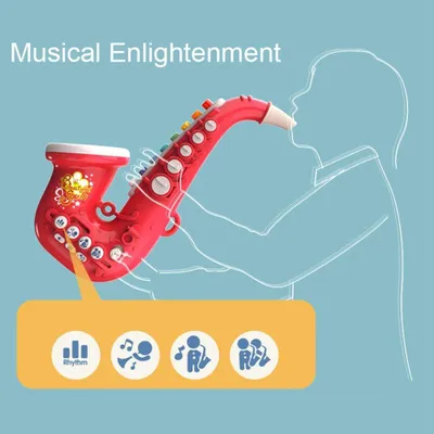 Zdjęcie produktu dla Saksofon dla dzieci Instrument muzyczny Zabawka muzyczna do wczesnej nauki dla dziecka Urodziny Prezent świąteczny