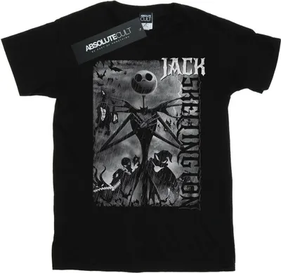 Produktbild von Disney - "Nightmare Before Christmas Skellington" T-Shirt für Herren BI43757 (3XL) (Schwarz)