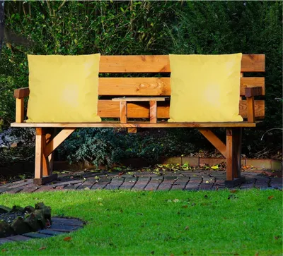 Produktbild von Anna's Kollektion Outdoor-/Garten-Kissen - gelb - 45 x 45 cm