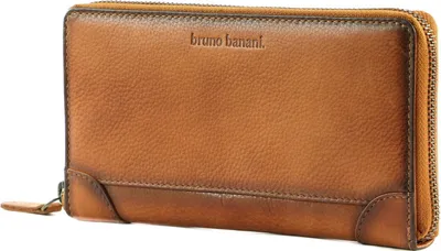 Produktbild von bruno banani Leder Geldbörse Zip Around Wallet Cognac braun