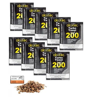 Produktbild von 9 x Alcotec Turbohefe - Batch 200 Alkohol Brennhefe, Gärhefe, Wodkahefe, Turbo Hefe, Wodka Hefe
