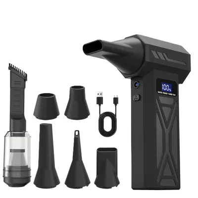 Produktbild von Leistungsstarkes Gebläse 110000 U/min 4-stufig einstellbares Turbo-Gebläse mit LED-Anzeige Akku-Anzeige Kabelloser Druckluftreiniger