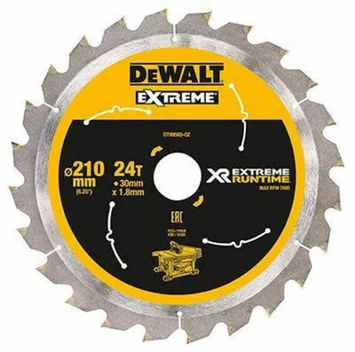 Kreissägeblatt 210x30 mm 36 Zähne DEWALT DT99566 XR EXTREME RUNTIME