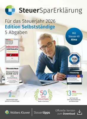 Produktbild von SteuerSparErklärung für Selbstständige (Steuerjahr 2026)