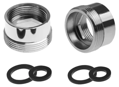 Productafbeelding van Solidchoice - Set van 2 Messing Kraanadapters voor Keuken