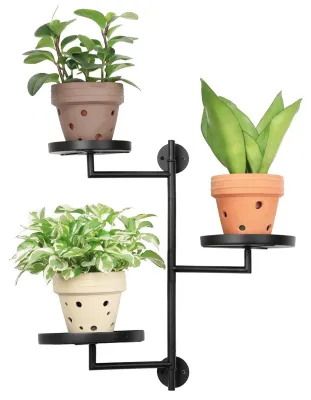 Produktbild von Drehbare Fenster Pflanzenregale Innenwand  Pflanzenständer Metall Blumentopfhalter 3 Etagen Fensterregal Halter für Wohnzimmer Schlafzimmer