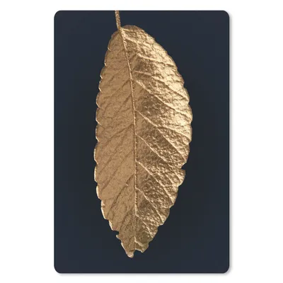 Produktbild von MuchoWow® Mauspad Mousepad Schwarz - Blatt - Gold 18x27 cm - Mousepads - Maus Mat - Pad - Mausunterlage