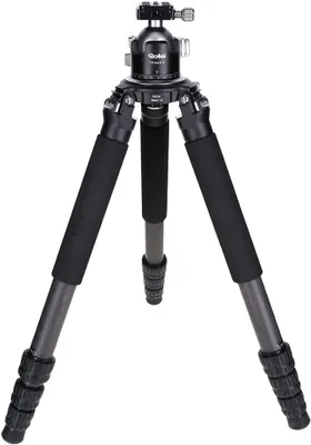 Produktbild von Rollei Rock Solid Alpha Mark III inkl. Rollei Stativkopf T7S MK III, sehr Robustes, professionelles Dreibeinstativ mit 360° Kugelkopf und 30KG Traglast., schwarz