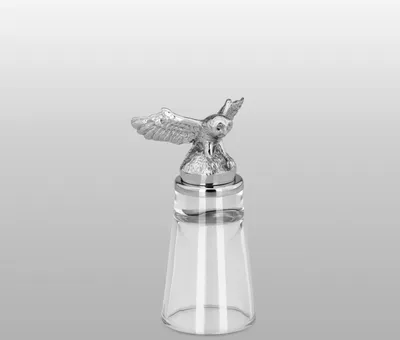Produktbild von Schnapsglas Eule,  Edelstahl H 10,5cm, D-Glas 4,5cm D-Eule 6,0cm, 4cl