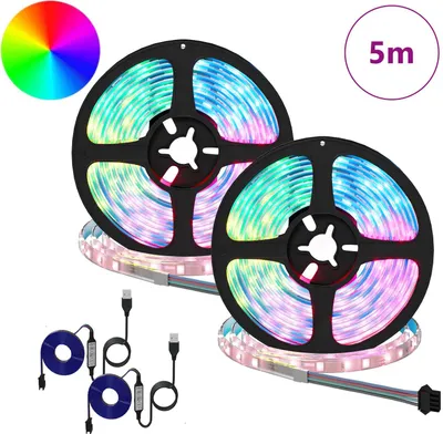 Produktbild von vidaXL LED-Streifen 2 stk. Schwarz und Transparent