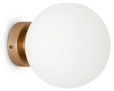 Zdjęcie produktu dla Lampa ścienna, szkło metalowe, złoto, D 18 cm