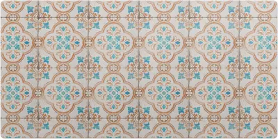 Produktbild von Retro-Fliesenornament– Schreibtischunterlage – Schreibtisch Tischunterlage – 100x50 cm – Unterlage Groß Schreibtischmatte
