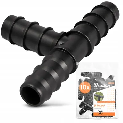 Produktbild von 10x PE-T-Stück 16 mm Verbinder für Bewässerungssysteme